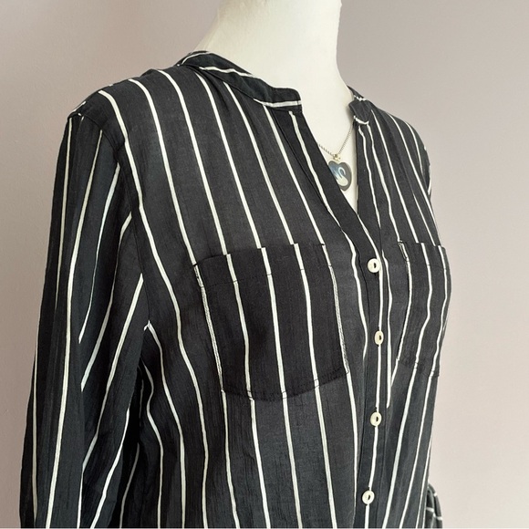 Carve Designs Tops - Carve Designs | 100% Organic Cotton | Button Down Black and White | Size Small